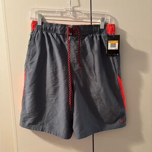 Nike Gray and Red Athletic Shorts